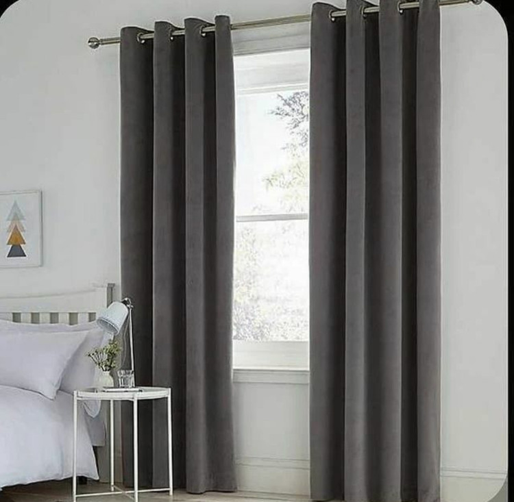 پرده مخمل کالیفرنیا طوسی