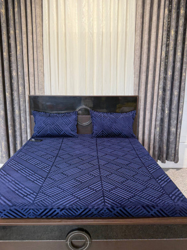 کاور تشک مخمل رنگ سورمه ای