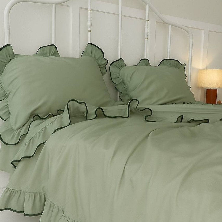 روتختی چیندار مغزی دوزی شده سبز