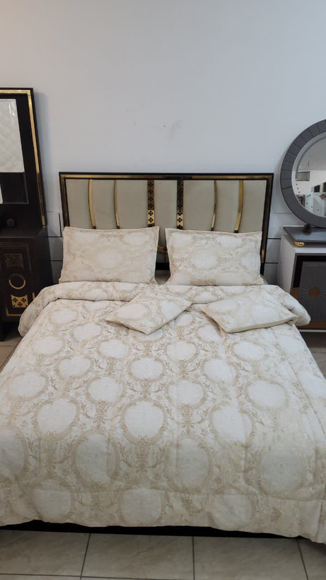 روتختی مخمل پتینه ترک رنگ کرم طلایی