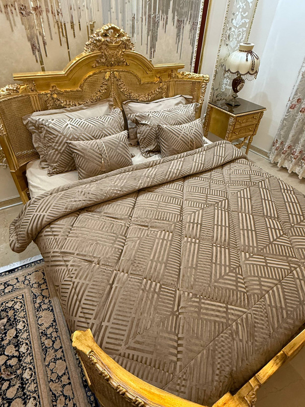 روتختی مخمل زرشکی طرح کج راه